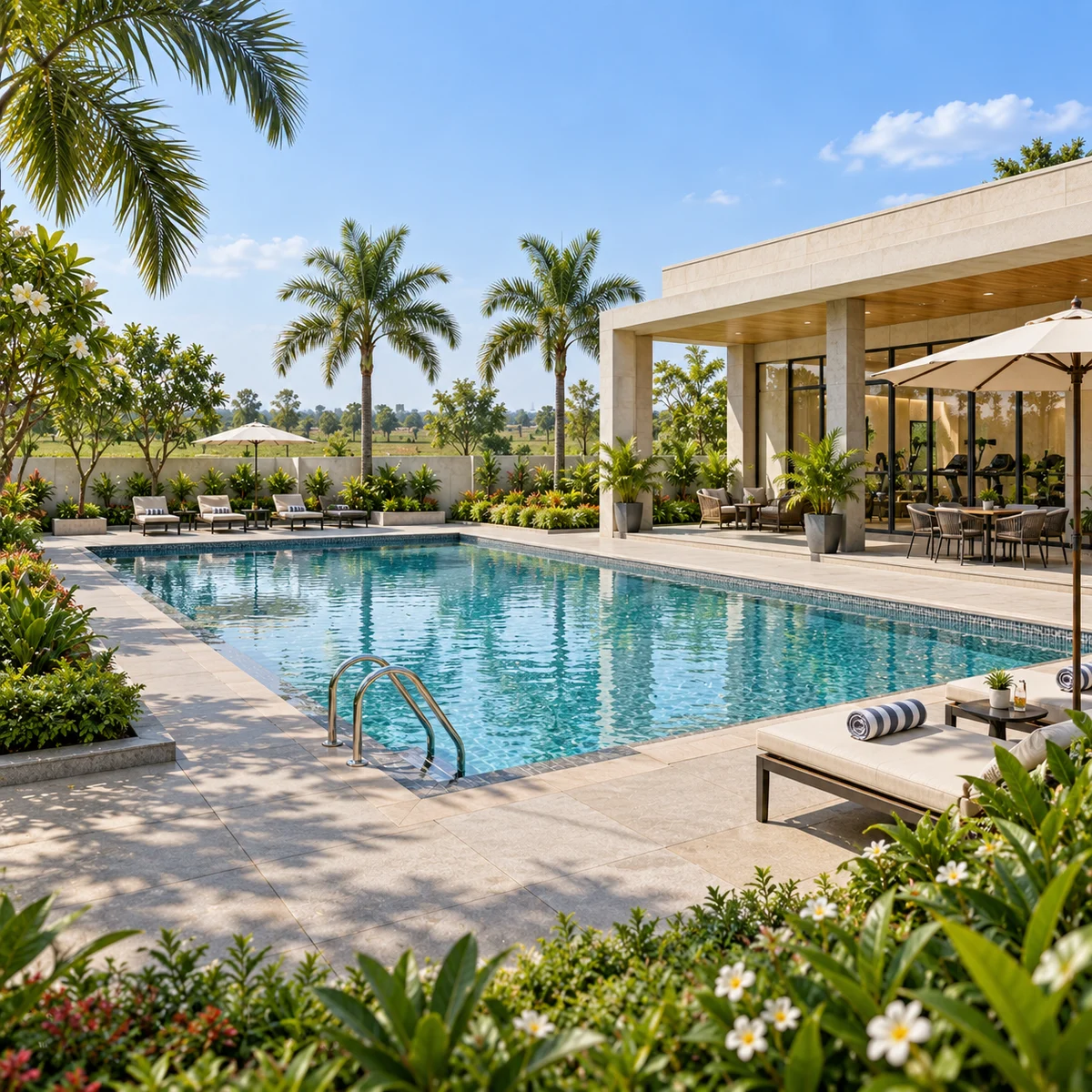 Adarsh Forest Glen swimming pool and pool deck Adarsh Forest Glen swimming pool and pool deck